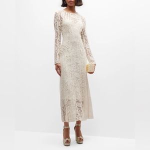 NWT ZIMMERMAN Devi Lace Long-Sleeve Midi Dress